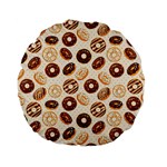 Chocolate Donut Love Standard 15  Premium Flano Round Cushions Front