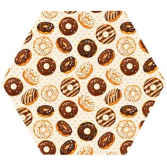 Chocolate Donut Love Wooden Puzzle Hexagon by designsbymallika