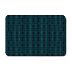 Teal Stripes Small Doormat  by JustJoArt