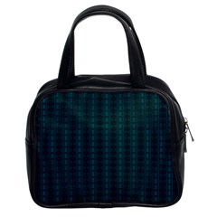 Teal Stripes Classic Handbag (two Sides) by JustJoArt