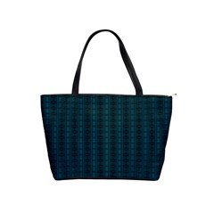 Teal Stripes Classic Shoulder Handbag by JustJoArt