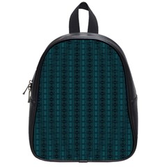 Teal Stripes School Bag (small) by JustJoArt