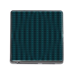 Teal Stripes Memory Card Reader (square 5 Slot) by JustJoArt