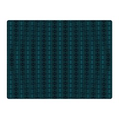 Teal Stripes Double Sided Flano Blanket (mini)  by JustJoArt