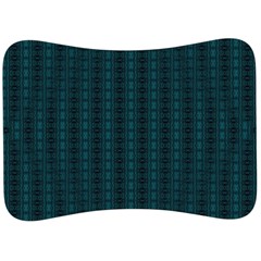 Teal Stripes Velour Seat Head Rest Cushion by JustJoArt