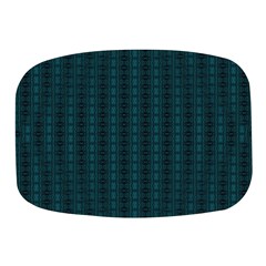 Teal Stripes Mini Square Pill Box by JustJoArt