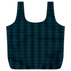 Teal Stripes Full Print Recycle Bag (xxxl)