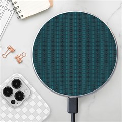 Teal Stripes Wireless Charger