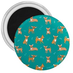 Cute Chihuahua Dogs 3  Magnets by SychEva