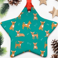 Cute Chihuahua Dogs Ornament (star) by SychEva