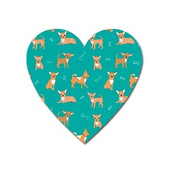 Cute Chihuahua Dogs Heart Magnet by SychEva