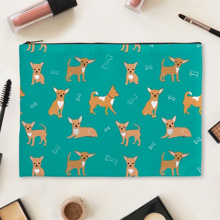 Cute Chihuahua Dogs Cosmetic Bag (XL)