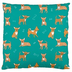 Cute Chihuahua Dogs Large Cushion Case (two Sides) by SychEva