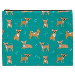 Cute Chihuahua Dogs Cosmetic Bag (xxxl) by SychEva