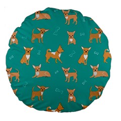 Cute Chihuahua Dogs Large 18  Premium Round Cushions by SychEva