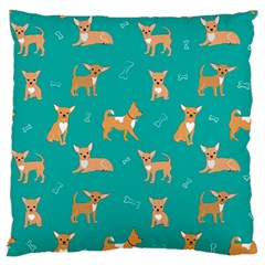 Cute Chihuahua Dogs Large Flano Cushion Case (one Side) by SychEva