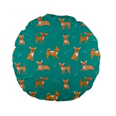 Cute Chihuahua Dogs Standard 15  Premium Flano Round Cushions by SychEva