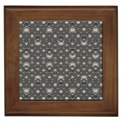 Modern Geometric Ornate Pattern Design Framed Tile