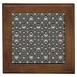 Modern Geometric Ornate Pattern Design Framed Tile Front