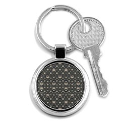 Modern Geometric Ornate Pattern Design Key Chain (round) by dflcprintsclothing