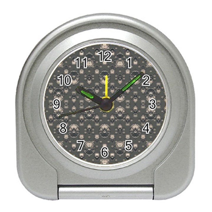 Modern Geometric Ornate Pattern Design Travel Alarm Clock