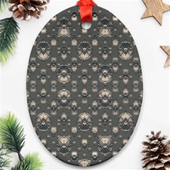 Modern Geometric Ornate Pattern Design Oval Ornament (two Sides) by dflcprintsclothing