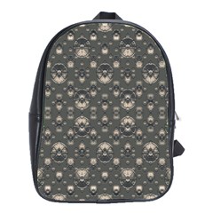 Modern Geometric Ornate Pattern Design School Bag (large) by dflcprintsclothing