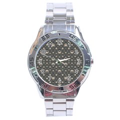 Modern Geometric Ornate Pattern Design Stainless Steel Analogue Watch by dflcprintsclothing