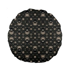 Modern Geometric Ornate Pattern Design Standard 15  Premium Round Cushions