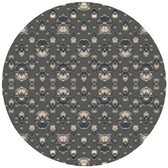 Modern Geometric Ornate Pattern Design Wooden Puzzle Round by dflcprintsclothing