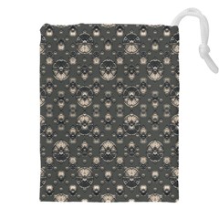 Modern Geometric Ornate Pattern Design Drawstring Pouch (4xl) by dflcprintsclothing