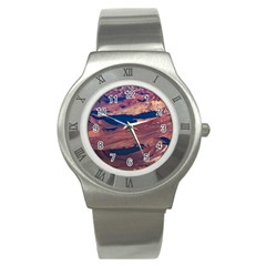 Atacama Desert Aerial View Stainless Steel Watch by dflcprintsclothing