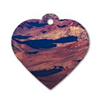 Atacama Desert Aerial View Dog Tag Heart (One Side) Front