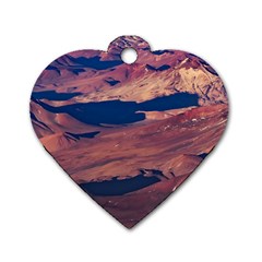 Atacama Desert Aerial View Dog Tag Heart (two Sides) by dflcprintsclothing