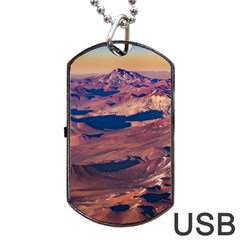 Atacama Desert Aerial View Dog Tag Usb Flash (one Side) by dflcprintsclothing