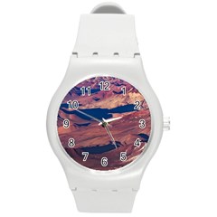 Atacama Desert Aerial View Round Plastic Sport Watch (m) by dflcprintsclothing