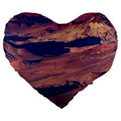 Atacama Desert Aerial View Large 19  Premium Heart Shape Cushions by dflcprintsclothing