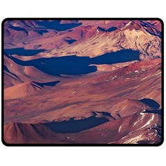 Atacama Desert Aerial View Double Sided Fleece Blanket (medium)  by dflcprintsclothing