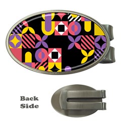 Summer Mosaic Print Money Clips (oval) 