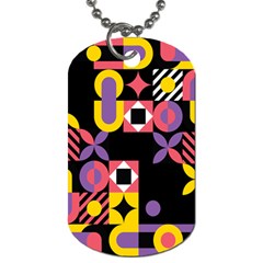 Summer Mosaic Print Dog Tag (one Side) by designsbymallika