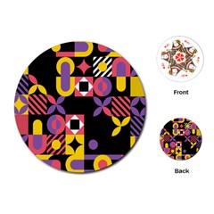 Summer Mosaic Print Playing Cards Single Design (round)