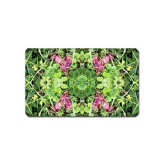 Emerald Patterns Magnet (name Card) by kaleidomarblingart