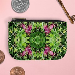 Emerald Patterns Mini Coin Purse by kaleidomarblingart