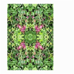 Emerald Patterns Small Garden Flag (two Sides) by kaleidomarblingart