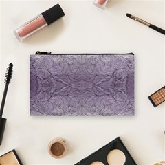 Artwork Lilac Repeats Cosmetic Bag (small) by kaleidomarblingart