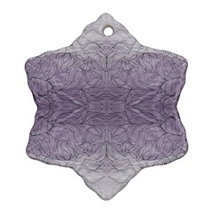 Artwork Lilac Repeats Snowflake Ornament (two Sides) by kaleidomarblingart