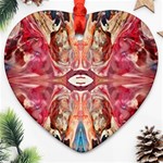 Marbled Butterfly Heart Ornament (Two Sides) Back