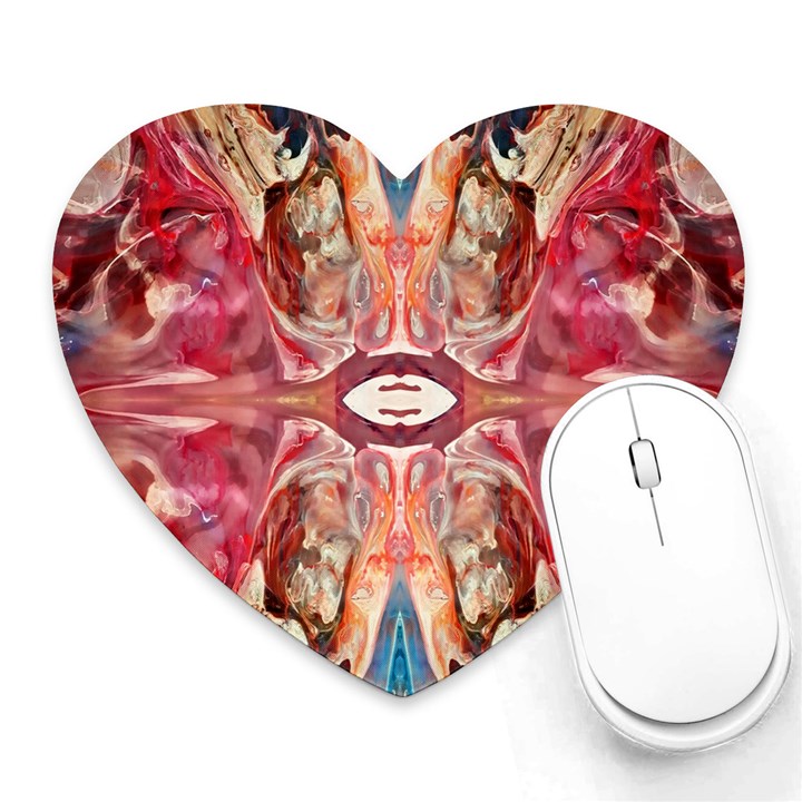 Marbled Butterfly Heart Mousepads