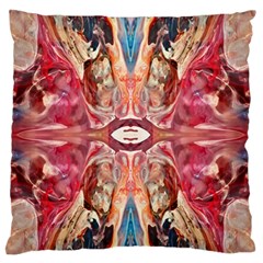 Marbled Butterfly Large Flano Cushion Case (one Side) by kaleidomarblingart