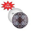 Turquoise Black Arabesque Repeats 1.75  Buttons (10 pack) Front